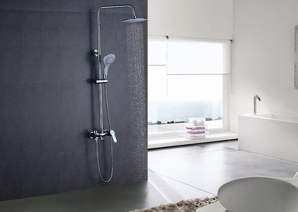 Chrome Finished Brass Bathroom Shower Set ROVATE Adjustable Handheld Shower