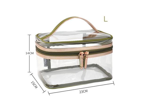 Easy Carrying Clear Cosmetic Bags For Travel Fashionable Design OEM Service