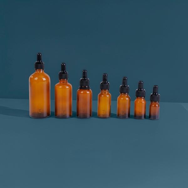 5-100ml essential oil dropper bottle brown glass cosmetics bottle