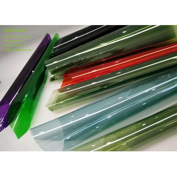 Solar Dyed Sun Blocking Window Film For Office Buildings / House Glass Covering
