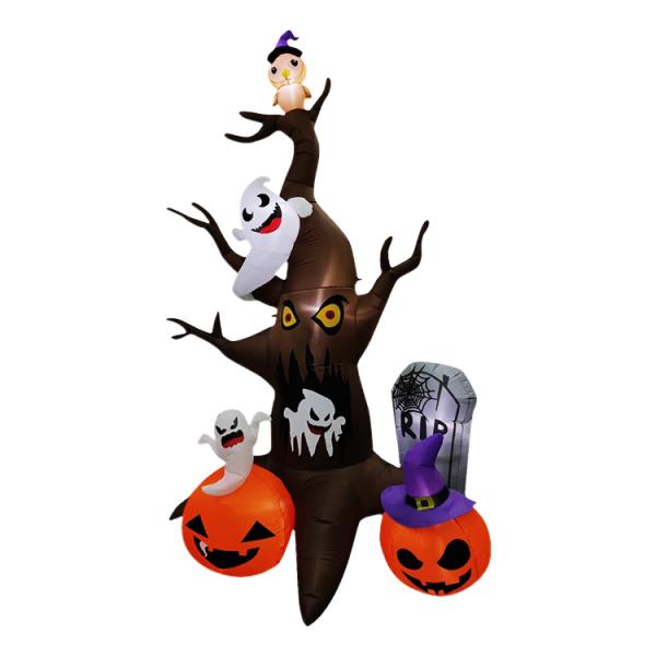 Plastic Halloween Inflatable Pumpkin Tombstone Pumpkins w/ LEDs Perfect for Halloween