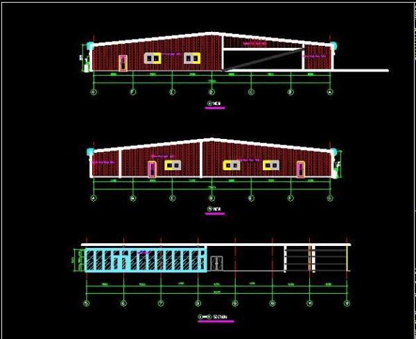 Hot - Dip Galvanized Industrial Steel Structures / Steel Warehouse Buildings