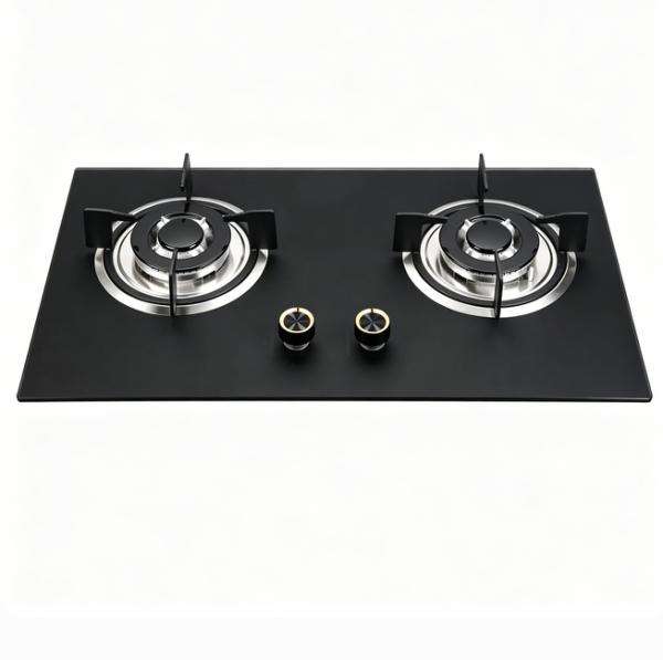 Built in 2 Shabaf Burners Cooker Glass 60CM Gas Hob Kitchen OEM ODM Manufacturer