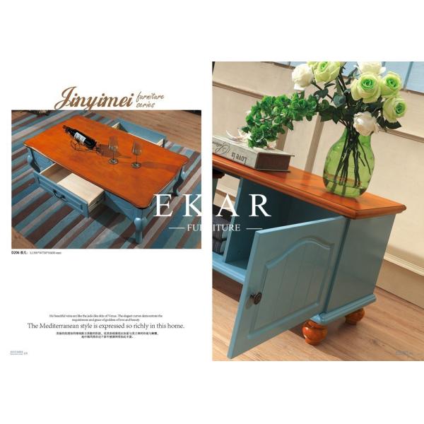 Mediterranean Concise design cabinet living room furniture wood coffee table