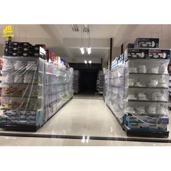 Steel Grocery Store Shelving Systems , 60-65kg/ Layer Load Convenience Store Shelving