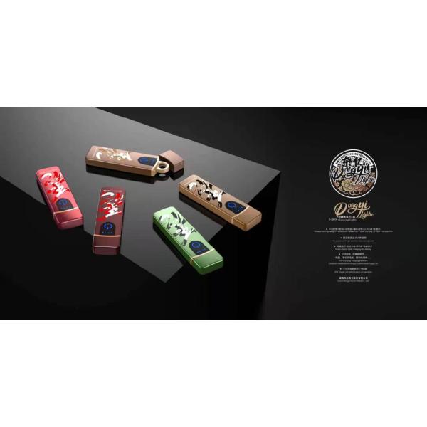 USB заряжаемая зажигалка Наш пластиковый USB ветроустойчивый зажигалка