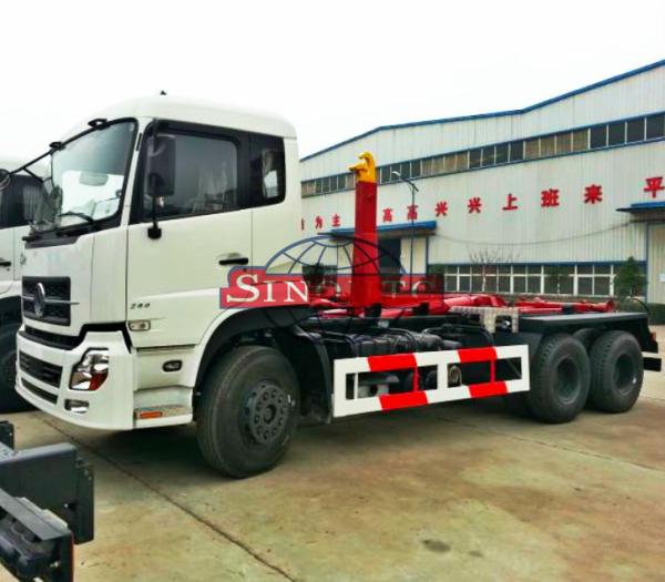 Hooklift Hook Lift Bin Waste Collection Trucks 10 - 15 Tons Capacity 4x2 Driving Type