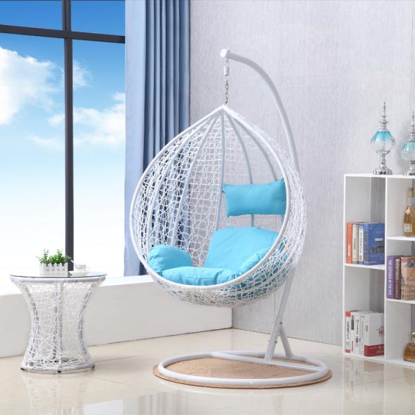 Outdoor Balcony Furniture All-Weather Rattan Swing Hanging Chair in Modern Style