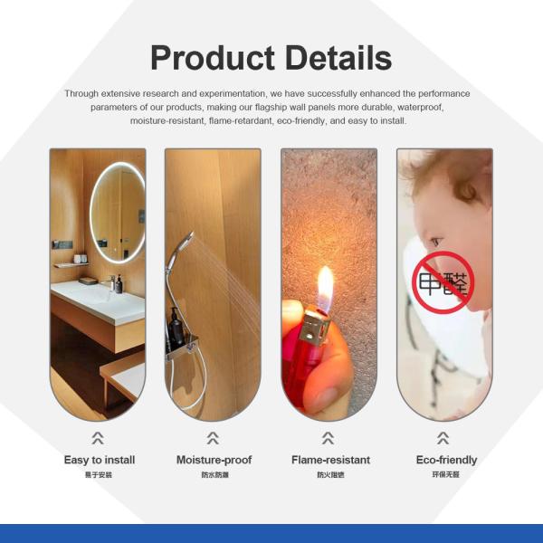 Bathrooms SPC Stone Plastic Composite Wall Panels Moisture-Proof Water Resistant for Hotel Renovations Indoor Decoration