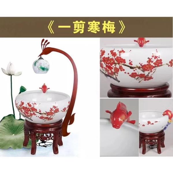 Cuenco de los pescados de la porcelana 460m m Koi