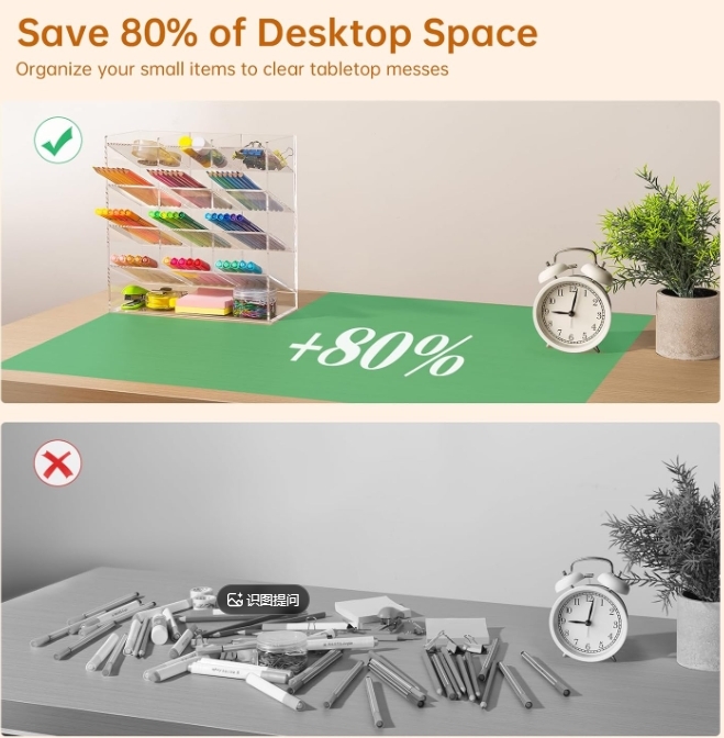 Clear Acrylic Display Rack For Pen Pencil Cosmetics Acrylic Storage Display Holder