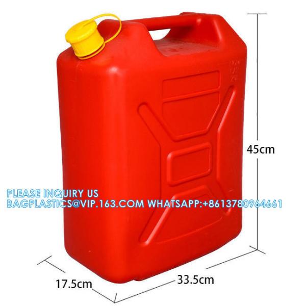 Red Color 2.5 Gallon Plastic Gas Jerry Can 10 Litre HDPE Gasoline Diesel Fuel Container Flexible Spout