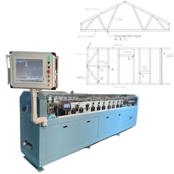Prefabricated House 75 89 140 Light Gauge Framing Machine LGS LGSF Making Machine with Vertax BD Software