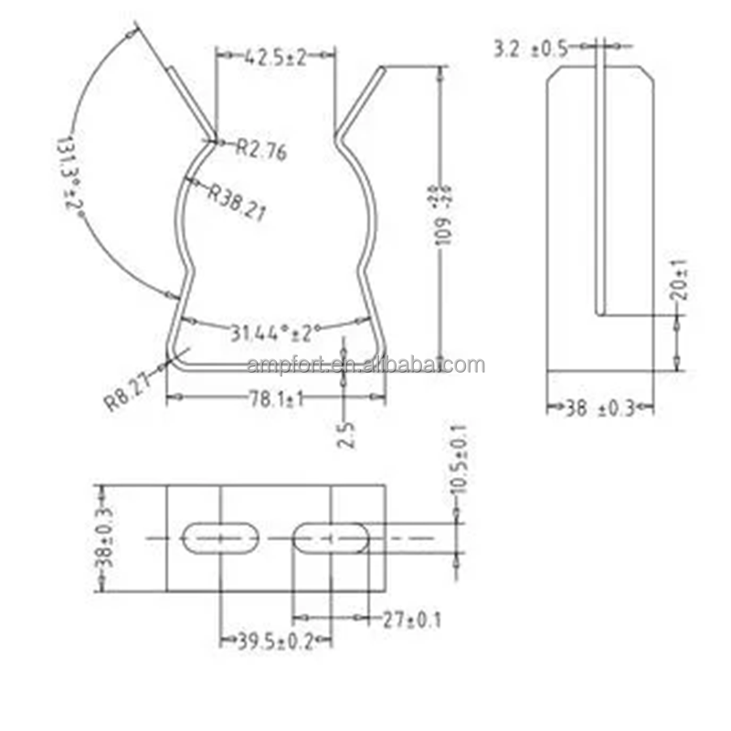 Customized Ceramic Fuse Clip Cartridge Fuse Holder With Adjustable Size