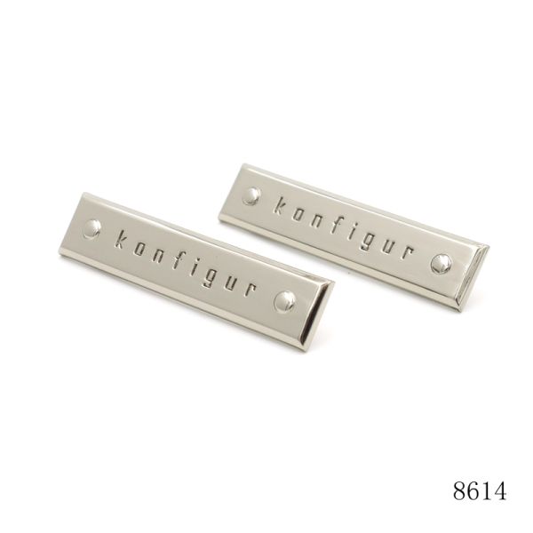 Engraving Metal Logo Tag Handbag Custom Metal Name Plates Corrosion Resistant