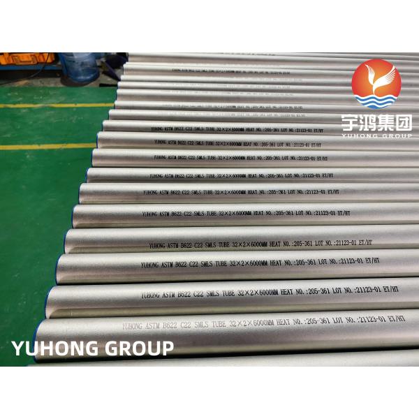 ASTM B622 C22 Seamless Nickel Alloy Steel Tube, For Marine Environments