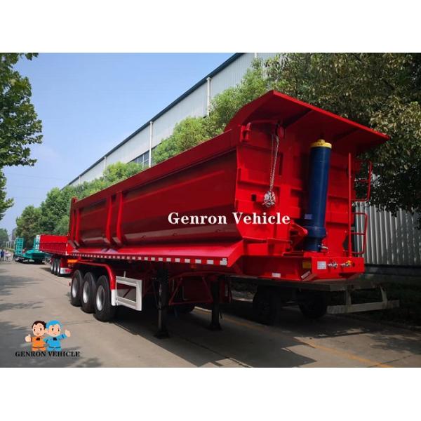 3 цапфы 30-50 тонн типа трейлера u сброса зада с гидравлическим поднимаясь цилиндром