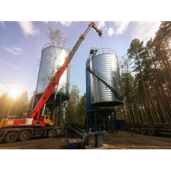 Spiral Steel Cement Storage Silo 10-10000 Tons Capacity Ground Installation