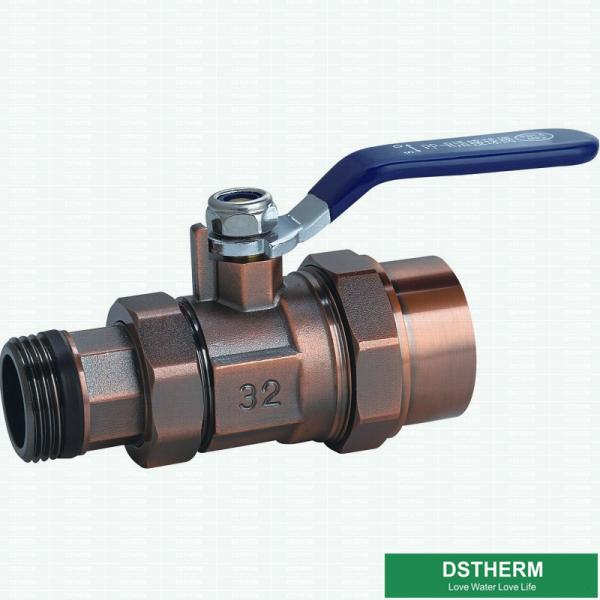 Válvula de bola de bronze da união do controle PPR da água do OEM única