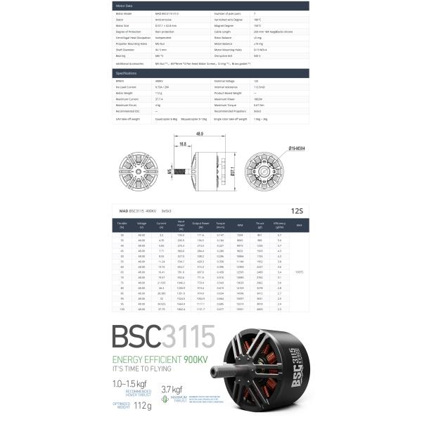 BSC 3115 FPV Бесчещевой постоянный двигатель