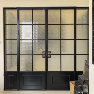 French Style Aluminum Glass Swing Door Dustproof Windproof Customizable