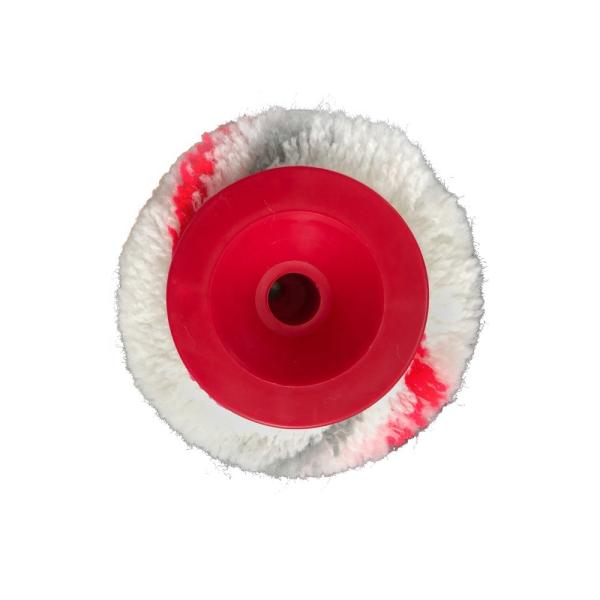 House Painting Paint Roller Brush Acrylic White With Red And Grey Stripe