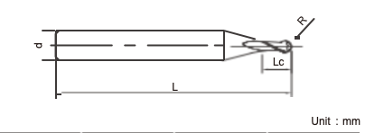 Y Coating Ball Nose End Mills 50-65HRC Long Term High Rigidity