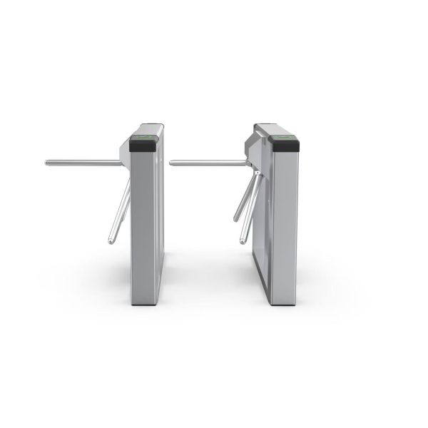 Custom Pedestrian Entry Three Bar Gate Facial Recognition QR Code IC Anti Tailgating Rotating Door