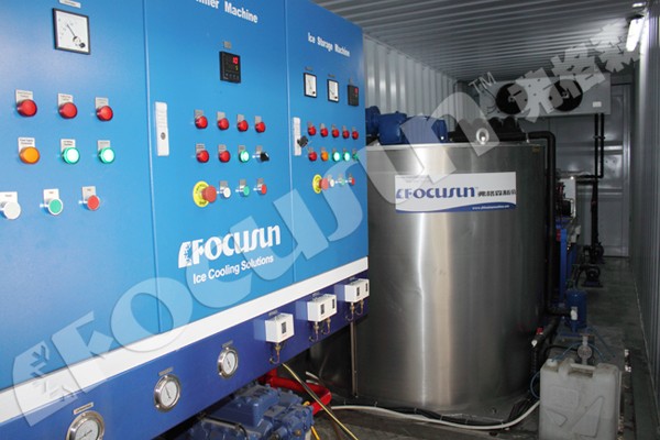 2200 кг Флековый ледокольный аппарат для производства мяса Аммиак Флековый ледокольный завод Пищевые напитки