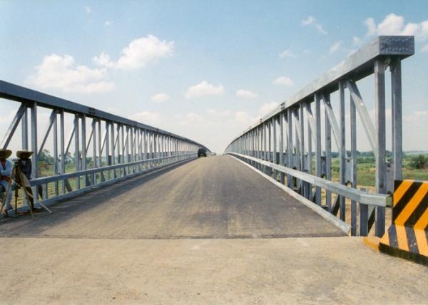 Ponte de suspensão de aço do cabo da única pista de HS25 4.2m
