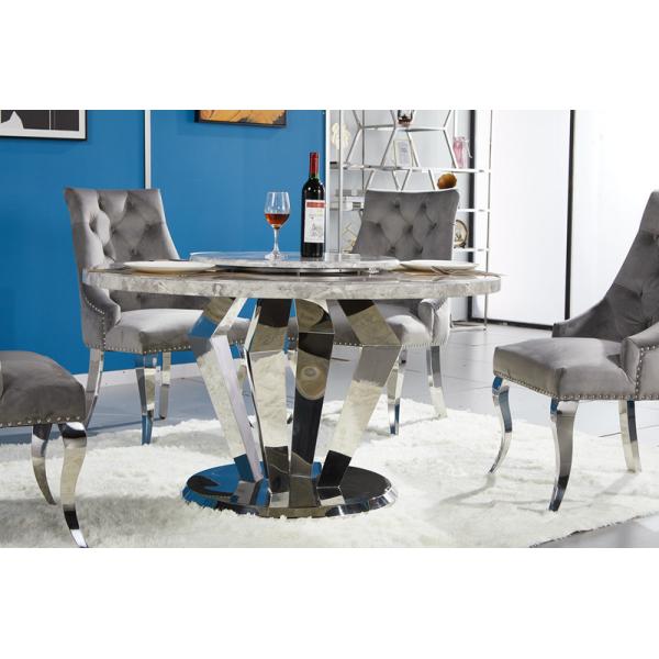 Marble Top Luxury Modern Dining Tables Stainless Steel Dinner Table