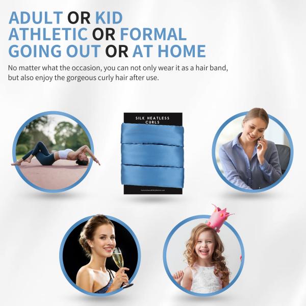 100% Mulberry Silk Hair Curler Heatless Hair Curler With Silk Scrunchies