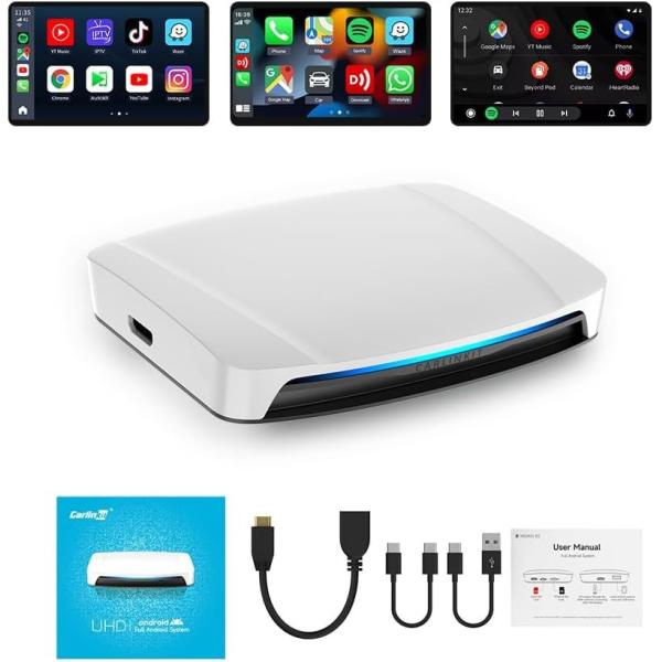 TBox UHD Multimedia Video Box Android 13 Wireless Adapter Carplay Ai Box HDMI SDM660 Processor 4Gb USB HD Video For Youtube Tiktok