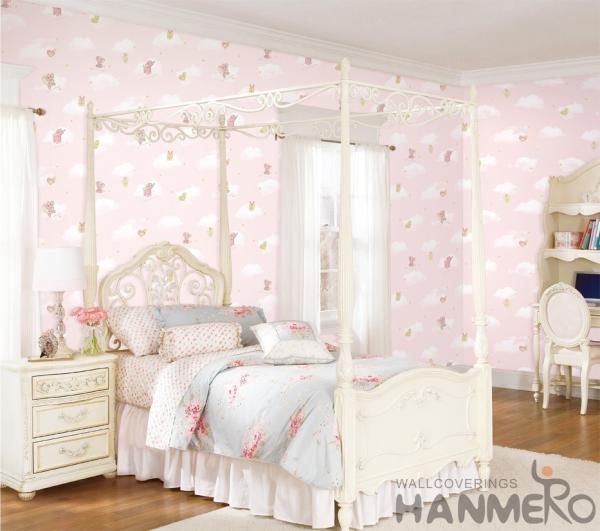 Elephant Cartoon Household Children Room Wallpaper PVC Wallcovering Chinese Factory Modern
