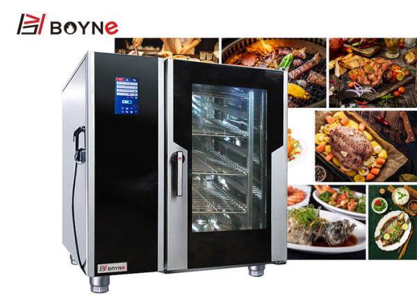 A versão de aço inoxidável de Combi Oven With Boiler Electric LCD de 6 bandejas pode armazenamento 88 88 menus