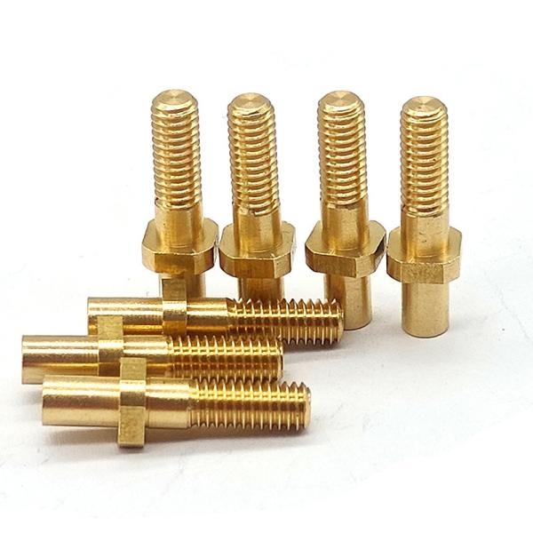 Custom Made CNC Brass Parts Turning / Milling / Drilling Thread Shaft