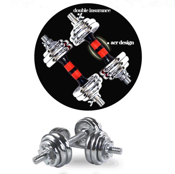 Adjustable Chrome  Dumbbell Set15kg 20kg 30kg for Man Fitness Manufacture Price