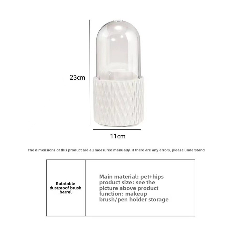 Ins Style Multi-Functional Desktop Organizer Rotating Makeup Brush Storage Tube Plastic Eyeshadow Brush Holder for Vanity Table