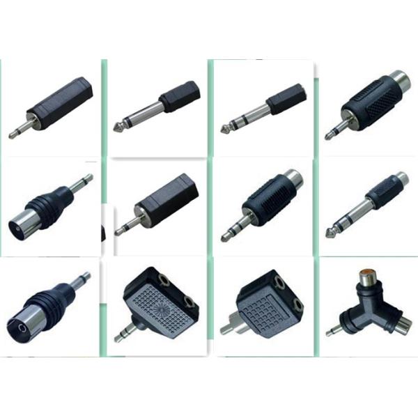Portable Coaxial RCA Cable Connectors 2.5mm Stereo Plug To 3.5MM Mono Jack