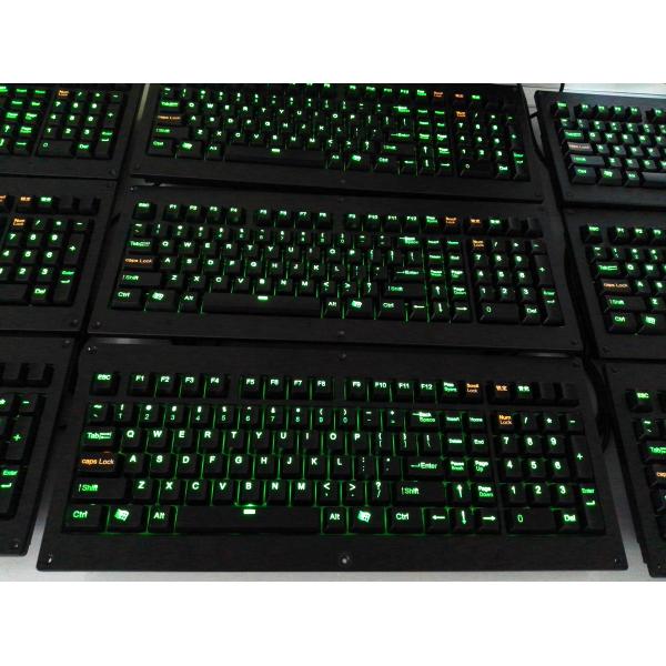 Panel Mount Backlight Mechanical Keyboard With 25mm trackball Mouse