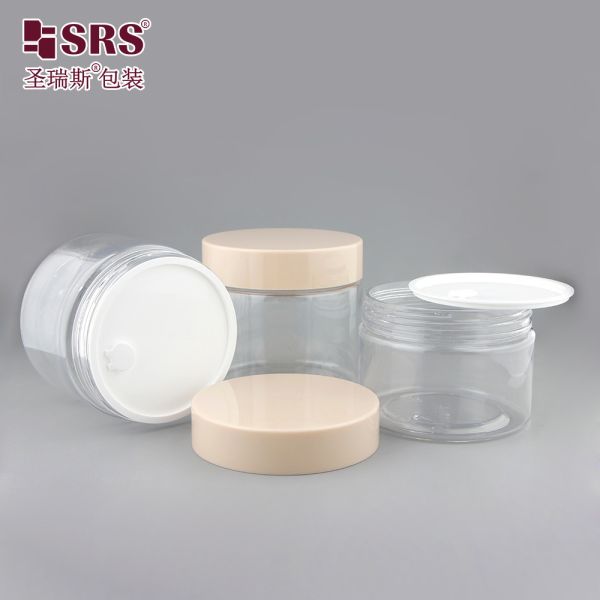 PET008 200g 250g 300g Plastic Inject-Blow PET Jar With Screw Cap For Body Scrub Hair Masks Cream
