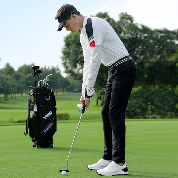 Custom Men Long Sleeve Golf T-Shirt Quick Dry Stretch Performance Athletic Tee Custom Logo OEM