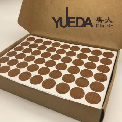 Flexible Heat Resistant Cabinet Screw Stickers  For Easy Bolt Protection Brown Grain