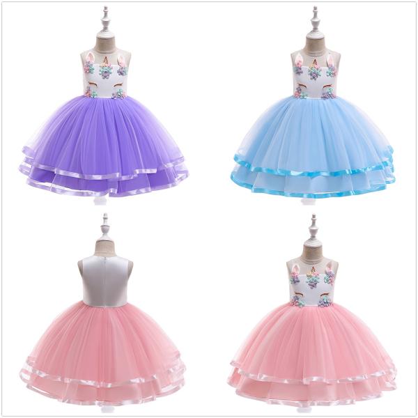 A Line Flower Holiday Birthday Wedding Party Dresses 14years Size