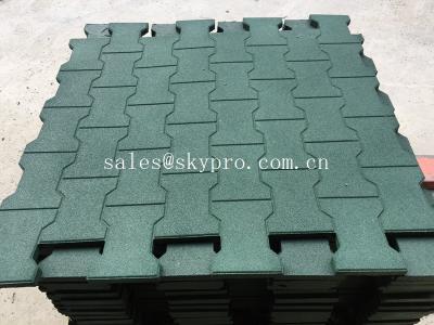 Training room interlocking tile dogbone crumb flooring Rubber Pavers