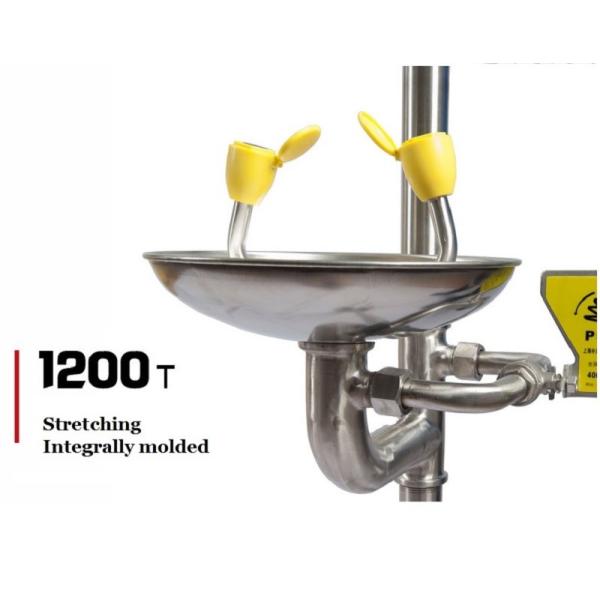 Customize SS304 emergency shower and eyewash station factory chemical place safety protection