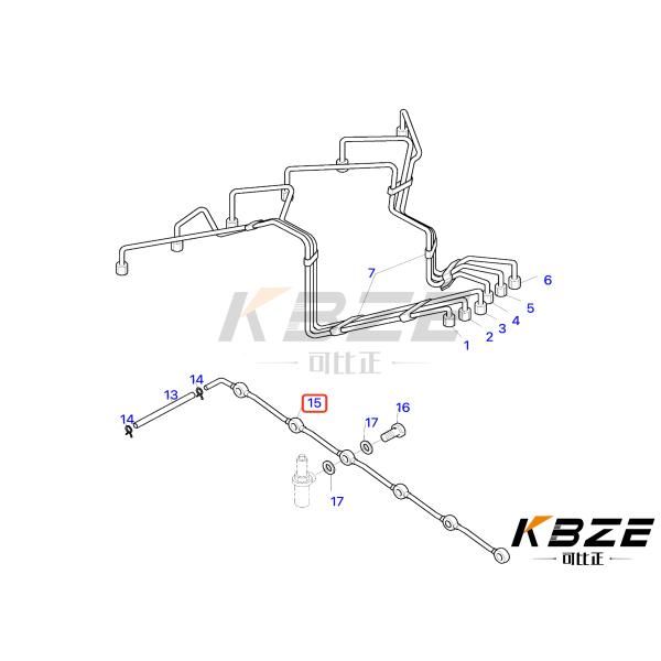 KBZE DOOSAN DE08 D1146 65.12301-5095D НОЗЗЛЕ ПОВОДНАЯ ПУПКА НА ОЛЕЙ