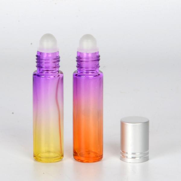 Rainbow Blue Green Glass Roller Bottles Pilfer - Proof Thick Glass Body