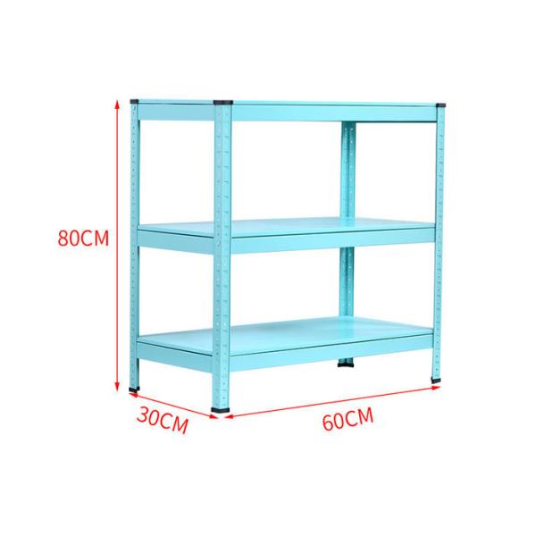 4 Layer 690mm Free Standing Metal Shelves Adjustable Heavy Duty