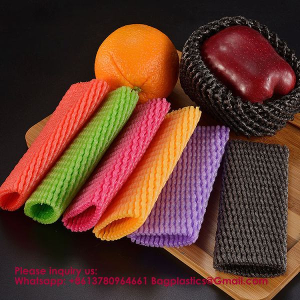 Fruit Foam Mesh Wrap Premium Quality Eco-Friendly Polyethylene Foam Fruit Nets For Fresh Produce Protective Packaging Agriculture Storage Shockproof Foam Protective Cover, Orange, Apple, Pear, Peach